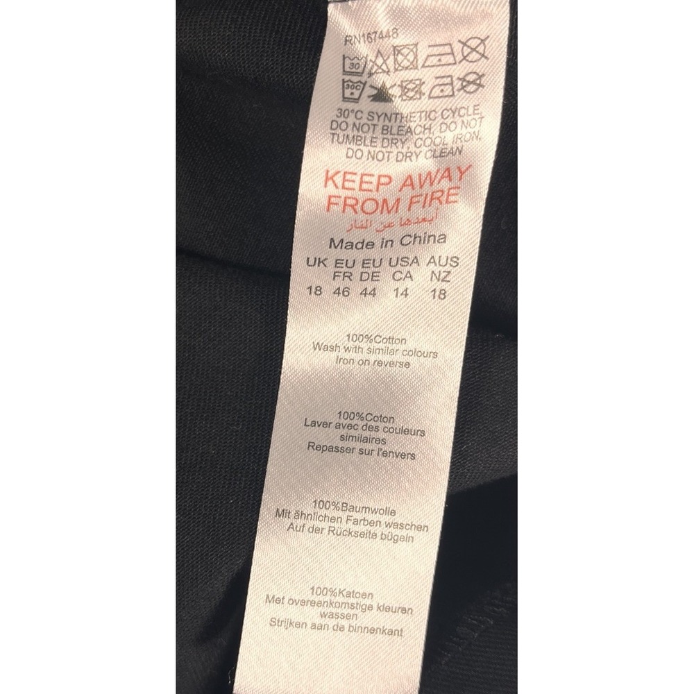Denim Barn Jacket Chore Coat Size 14 Black 4-Pocket - Picture 5 of 8